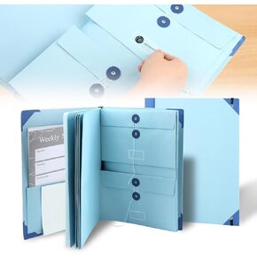 Folio Folders with Pockets, Important Document Binder, Document Organizer, Estate Planning Organizer, in Case I Go Missing Binder, Paper File Organizer for Office School