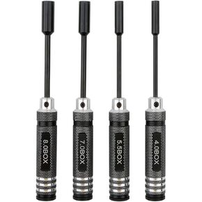 4PCS RC Repair Tools Nut Drivers 4.0 5.5 7.0 8.0mm Hex Screwdriver Set for RC Models Car Boat Airplane