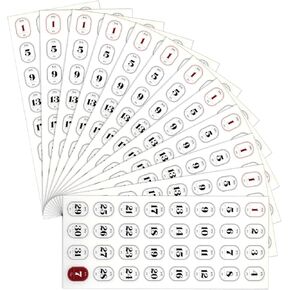 12 Monthly Planner Stickers 365 Daily Date Stickers for Planners Number Monthly Stickers for Planners and Calendars, Decorative Daily Planner Stickers for Work Daily to Do, Customizing Journals