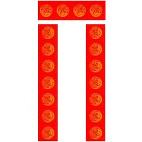 KYMY Chinese New Year Blank Couplet Set, 5 Sets Spring Festival Red Xuan Calligraphy Paper- 22 x 138 cm, Dragon Phoenix Door Chunlian Duilian Scrolls for Asian Vietnamese Korea Lunar New Year 七言对联纸