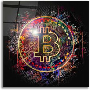 Epic Art 'Bitcoin Art Portfolio, Acrylic Glass Wall Art, 12"x12"