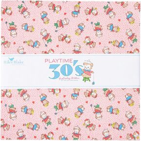 Lindsay Wilkes Playtime 30's 10" Stacker 42 10-inch Squares Layer Cake Riley Blake 10-15150-42