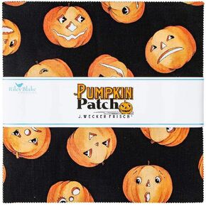 J Wecker Frisch Pumpkin Patch 10" Stacker 42 10-inch Squares Layer Cake Riley Blake 10-14570-42