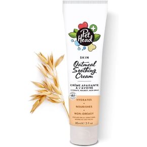 أليف رأس صحة الشوفان كريمة مهدئة للكلاب | العطر الحرة | تغذي وتراتات | مناسب للاستخدام على الجلد الحساس ، الأنف ، الكفوف ، التجاعيد ، الطيات وجيوب الذيل | 3 FL. أوز.