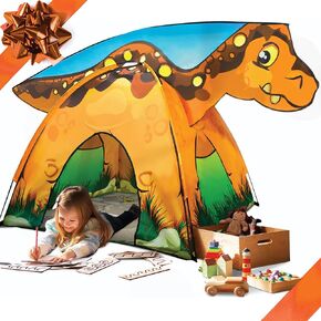 Toysical DinoSaur Discovery Kids Play Tent - خيمة داخلية ممتعة وخيال مع قمة كاملة على شكل ديناصور - مسرح داخلي/خارجي مثالي للبنين والبنات
