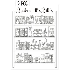 كتب ملصق التتبع للكتاب المقدس - صفحة تلوين الرف القابلة للتطبيق ، تتبع قراءة الكتاب المقدس ، ملصقات لوحة القيادة القابلة للتخصيص لدراسة الكتاب المقدس ، تتبع ، منظمة الكتاب المقدس (أسود)