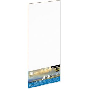 Ampersand Art Supply Gesso Wood Painting: Museum Series Gessobord ، 12 "× 24" ، 1/8 "ملف تعريف مسطح
