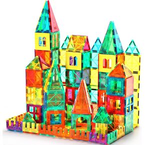 Magnetic Tiles, Magnet Building Set,60 PCS Building Blocks Set STEM Preschool Montessori Toy for Kids Boys Girls