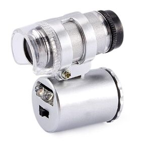 60X Microscope, 60X Mini Pocket Microscope Portable Jewelry Magnifier Loupe Glass LED Light Magnifying Microscope, Loupes