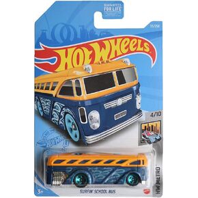 DieCast Hotwheels [Surfin' School Bus], Metro 4/10 [Yellow/Blue]