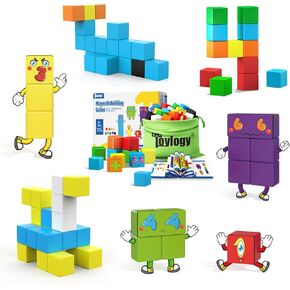 Magnetic Blocks Magworld Building Blocks Edition, STEM Educational Montessori Sensory Learning Toddlers Toys for 3 4 5 Year Old Boys Girls, Number Games 1-10, Birthday Gifts for 3-5 4-8 Year Old Kids