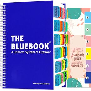 Index Tabs for The Bluebook: A Uniform System of Citation 21st Edition. Color-Coded and Laminated The Bluebook Tabs,with Page Markers and Alignment Guide & Bookmark(Book not Included)
