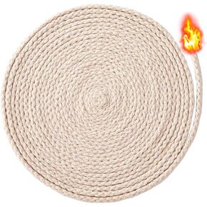 164 Ft 1/8in Diameter Oil Lamp Wicks, Round Cotton Lamp Wicks Burner, Braided Candle Replacement Wicks for Alcohol Kerosene Lamp Torches Lantern- Beige