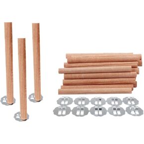 30 Set Wood Spiral Candle Wicks,Candle Making Wicks 4.7x0.4inch / 120x10mm, Naturally Smokeless Wick Tube with Iron Stands for DIY Candle Making,Handmade Candles Supplies
