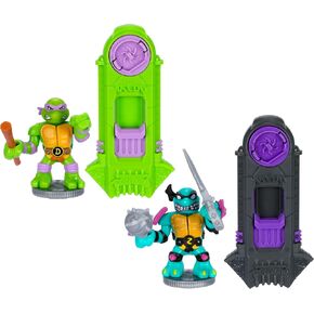 Legends of Akedo Teenage Mutant Ninja Turtles - Versus Pack Donnie Versus Slash, Includes 2 Mini Battling Figures as Well as 2 Exclusive Battle Controllers, Ready, Fight, Split Strike