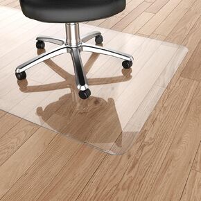 Warmstar Clear Office Chair Mat for Hardwood Floor,48"x53" Plastic Floor Mat Clear Rolling Mat for Office Chair No Curling,Heavy Duty Clear Desk Chair Mat Wood Tile Floor Mat for Office & Home