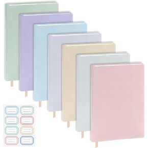 Jumbo Stretchable Book Covers 7PCS Reusable Fabric Book Covers with Label 9x11in Pastel Girls Protective Sleeve for Hardcover Book Textbook Cover for School Fits Most Book Sizes Up to 10x12.5in