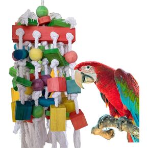 Extra Large Parrot Bird Toys for Macaws, Amazon Parrots, African Grey- Birds Cage Accessories