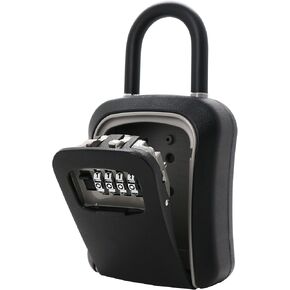 Key Storage Security Lock,V-Resourcing® Door Knob Mounted Re-settable 4 Digit Combination Lock Box,to Share and Secure Keys for Home,Office,Garage etc