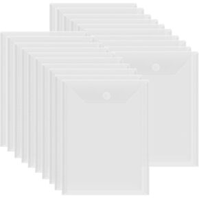 Brirtw 20pcs 7x9.4 "تخزين الأظرف الخطاف والحلقة الإغلاق ، ومظلات بلاستيكية قابلة لإعادة بيعها لقطع الحرف منظم الحرف اليدوية ، وحقيبة التخزين لختم واضح ، قطع يموت ، صور ، صور