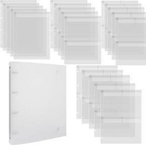 A4 Die Storage Book Binder ، مجلد تخزين Die & Stamp ، حماة صفحات جيوب إدراج منظم لقطع الحرف اليدوية للألبوم ، وغطاء كتاب التخزين 1pcs وإدراج 20pcs مع 1/2/3/4 جيوب