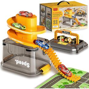 Car Track Set Race Track Toys for Boys Kids,Alloy Race Car,Toddler Puzzle Track Play Set Gift,Best Birthday Xmas Gifts for Kids Aage 3 4 5 6+ Years Old