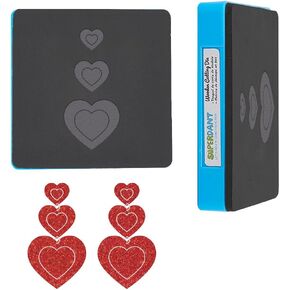 SUPERDANT Hearts Earring Leather Cutting Dies 3 Sizes Love Hearts Wooden Die Cutting DIY Craft Die Cut Faux Leather Dangle Earring Cutting Dies Machine for Women Girls Jewelry Keychain