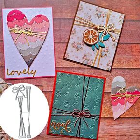 Strap Line Metal Cutting Die Cuts, DIY Crafts Gift Box Card Strap Line Scrapbook Paper Cards Cutting Dies Cut Stencils for DIY Embossing Card Making Book Tags Decorative Paper Dies Scrapbooking