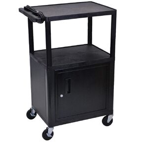 Luxor - 42"H AV Cart - Three Shelves Cabinet (LE42C-B)
