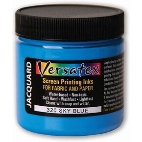 Versatex Print Ink by Jacquard, Semi-Transparent, Water-Based, 4oz Jar, Sky Blue