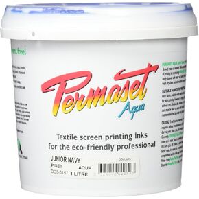 Permaset Aqua Fabric Standard Cover Screenprinting Inks - Junior Navy - 1 Liter