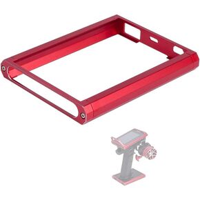 RC Transmitter Upper Lower bracket,Metal Protector Frame,Transmitter Protector Battery Base Armor for Flysky Noble Lite NB4/NB4 PRO Remote Control Upgrade Parts (Lower bracket Red)