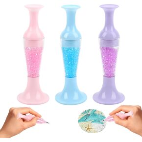 3PCS Diamond Painting Vase Shape Point Drill Pens, 5D Diamond Painting Pens, Diamond Art Pen Diamond Painting Tools, Nail Art Accessories