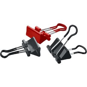 Office Depot Soft-Grip Medium Binder Clips, 1 1/4in., 5/8in. Capacity, Assorted Colors (No Color Choice), 12 pk, OD12SG