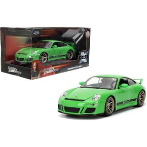 Jada Toys Fast & Furious 1:24 Scale Die-Cast 2007 Porsche 911 GT3 – Opening Doors, Detailed Interior, Rubber Tires – Collectible for Ages 8+ – Authentic from Fast X