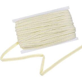 Gimp Braid Trim, 1/2 Inch 12cm x 25 Yards Polyester Woven Trim Lace Ribbon Fabric Upholstery Trim for Sewing/Costume/Home Decor/DIY Craft/Curtain/Jewelry Making [Beige]