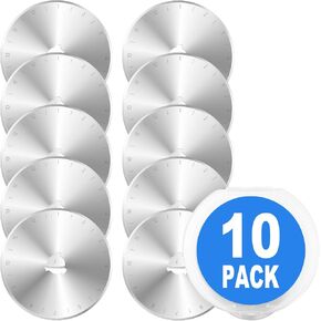 45 mm Rotary Cutter Blades 45mm 10 Pack Rotary Blades 45mm Refill Our Rotary Blades Fit on Most 45mm Rotary Blades for Fabric.Can be Used for Quilting Leather, Sewing Crafts,Fabrics Other Operations.