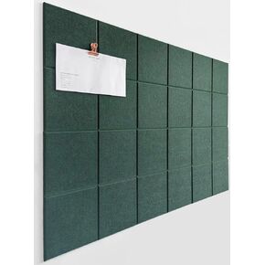 Cork Board 24 x36 Alternative - 6 Pack Felt Wall Tiles with Safe Removable Adhesive Tabs, Cork Boards for Walls Cork Board for Home Office Pin Board Tack Board Cork Board - Prussian Blue