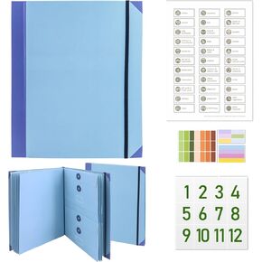 Important Papers Document Life Binder,Folder,Organizer Folio. in Case I Go Missing Binder,for Important Papers, Emergency Binder, Birth Document Binder Organizer,Passports, and Letters(Blue)