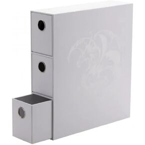 Arcane Tinmen - Dragon Shield: Fortress Card Drawers: White 1200CT – Card Games - Compatible with Pokemon, Yugioh, Magic The Gathering, MTG TCG OCG & Hockey Cards