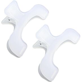 2-Pack 4.72x2.76in Transparent Plastic Book Clips - Portable Page Holders for Paperback, Hardcover Books, Magazines
