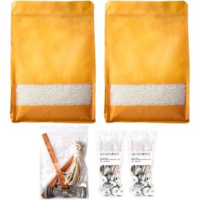 5 lbs Natural Organic Soy Wax Kit | Additive-Free, Pure & Non-Toxic | Long-Lasting 360-Hour Burn Time | DIY Candle Making Set