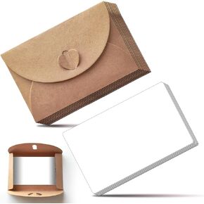 30 Pcs Mini Envelopes with Blank Cards Small Kraft Paper Envelope Cute Note Blank Cards with Envelopes for Scrapbooking Thanksgiving Day Christmas Gift Greeting Cards Wedding Party Favors(4.1x2.8inch)