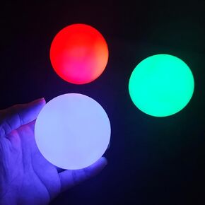 LED Juggling Balls Light up | Upgraded Juggling Balls Glow in The Dark | USB Rechargeable Glowing Juggling Ball for Beginners and Professionals (Set of 3)