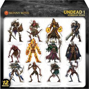 Dungeons and Dragons Miniatures, Undead DND 2D Miniatures with Double-Sided Graphics, Durable Acrylic DND Minis, Unique Designs for Tabletop RPGs