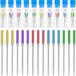 Sibba Sewing Machine Needles 30 Pcs Universal Regular Point Machine Needles Flat Shank Sewing Needles Portable Sew Notions Quilting Supplies for Most Sewing Machine Travel Home in Kuwait