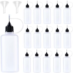 40 Pcs Precision Tip Applicator Bottles, Liquid Dropper Bottles, Glue Applicator Bottles, for Acrylic Painting, DIY, Pigment, Quilling, Craft, Oil (20ml)