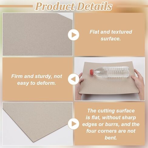 FINGERINSPIRE 24 Pcs Book Board 80PT 2mm Light Grey Binders Boards Thick Binders Board Chipboard Rectangle Kraft Papers Chip Sheets Bookbinding Supplies for Book Binding Materials Cover(12.5x10inch) in Saudi Arabia