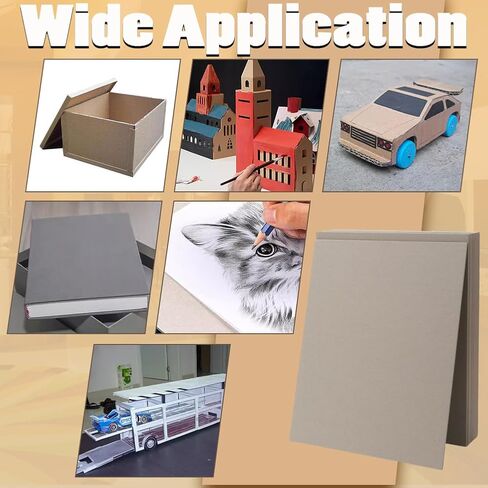 FINGERINSPIRE 24 Pcs Book Board 80PT 2mm Light Grey Binders Boards Thick Binders Board Chipboard Rectangle Kraft Papers Chip Sheets Bookbinding Supplies for Book Binding Materials Cover(12.5x10inch) in Saudi Arabia