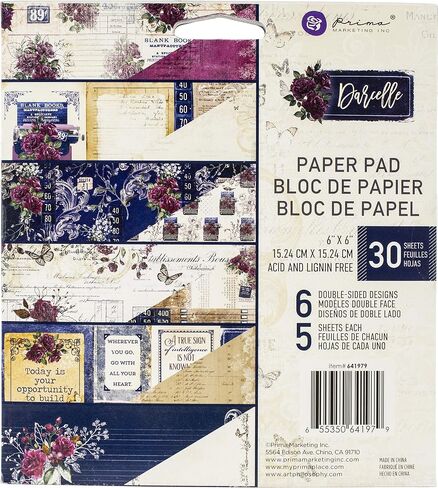 Prima Marketing Inc Paper Pad 6x6 ، Darcelle ، 6 Designs/5 Come in Saudi Arabia